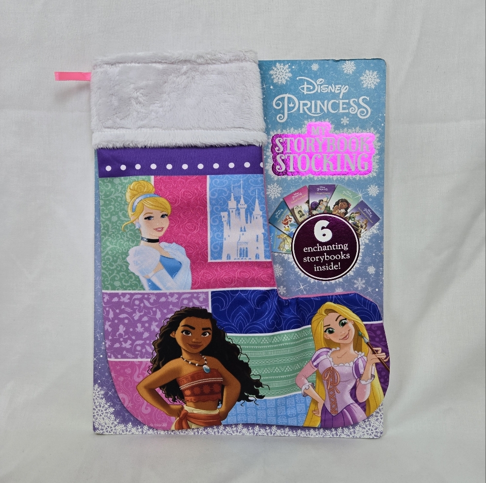 Disney Princess My Storybook‎ Stocking 6 Books Christmas Keepsake Stocking New